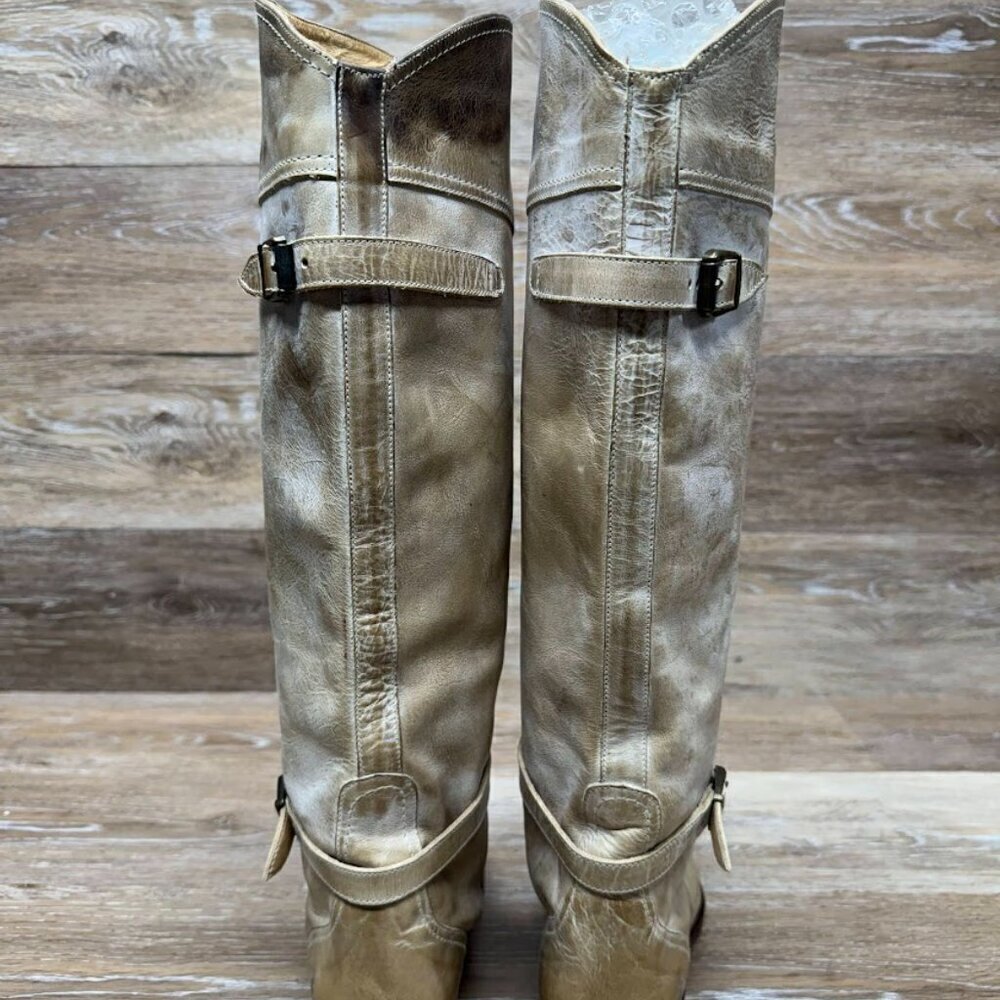 Frye Dorado Light Tan Leather Riding Boots (77559) Women's Size 7 - Picture 3 of 8